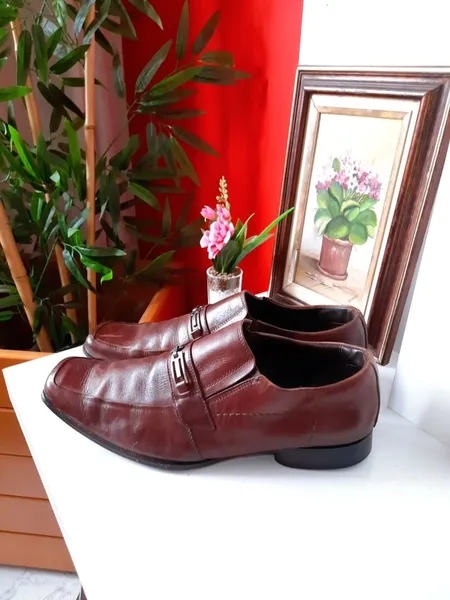 sapato social mariner couro marrom 41