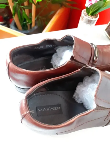 sapato social mariner couro marrom 41