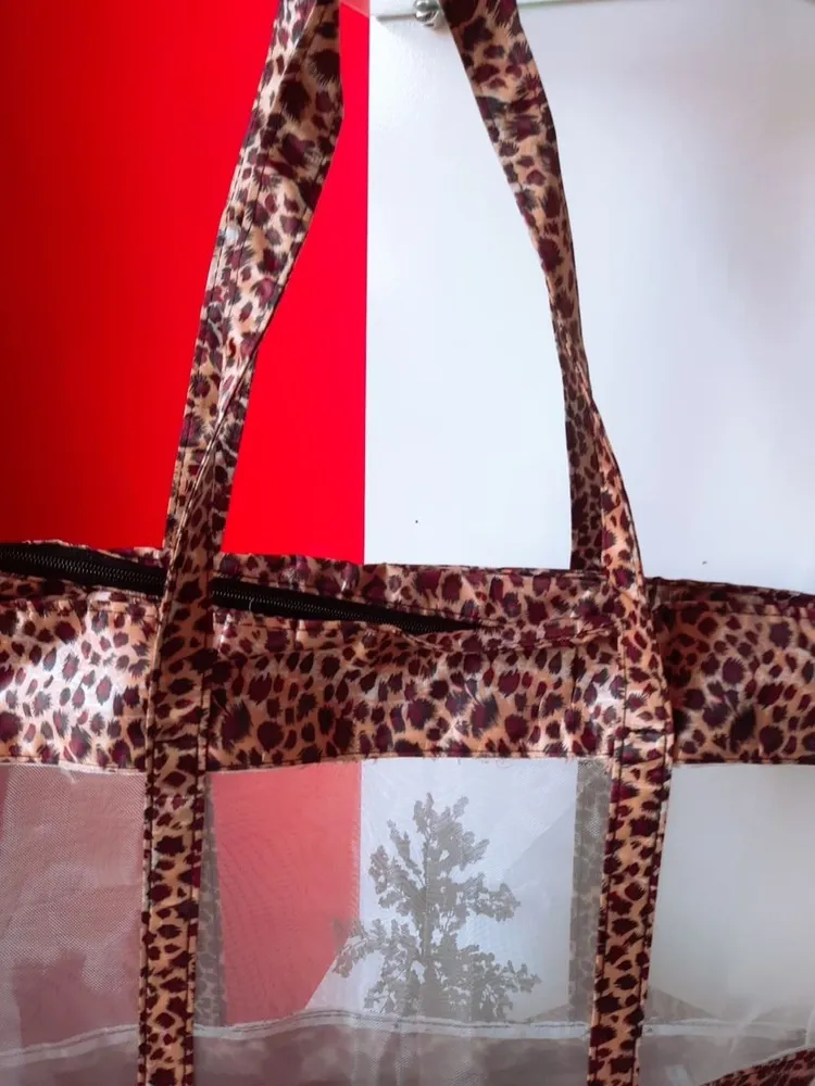 bolsa de praia animal print