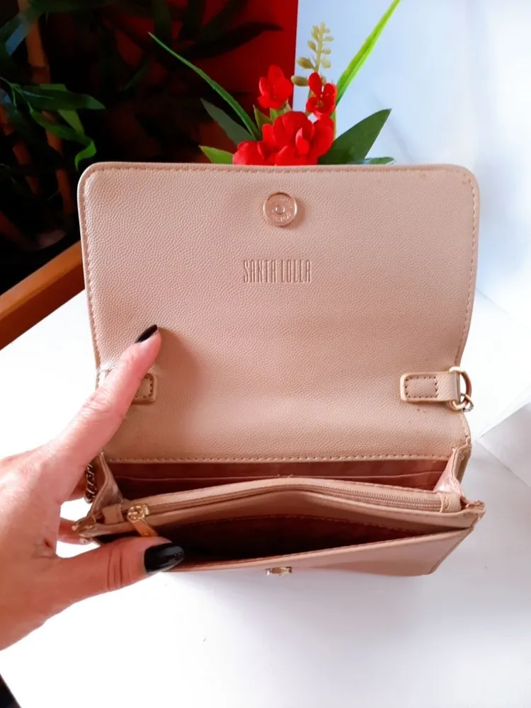bolsa bege santa lolla
