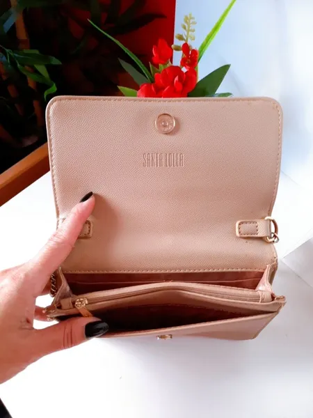 bolsa bege santa lolla