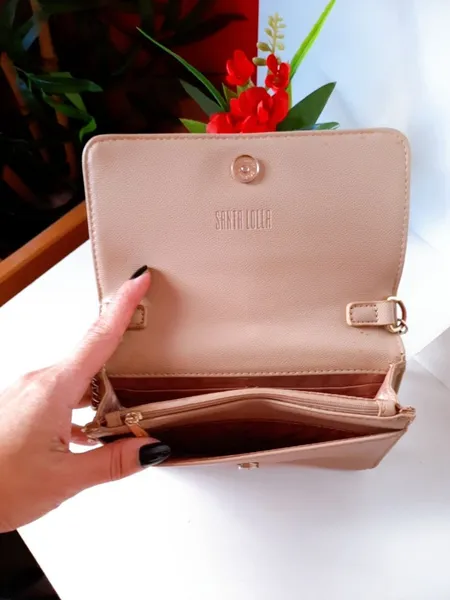 bolsa bege santa lolla