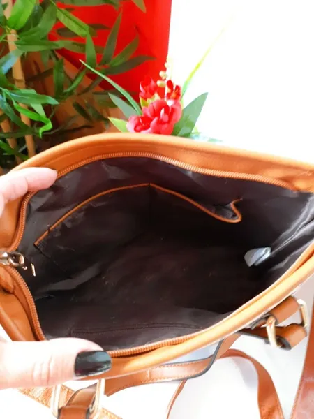 bolsa de ombro e tiracolo monogramas bege escuro com claro
