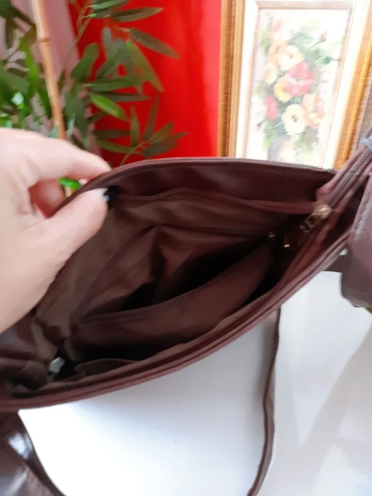 bolsa tiracolo couro legítimo marrom