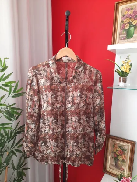 camisa estampada poliéster g