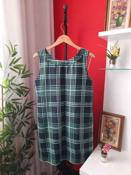 vestido banana republic xadrez m