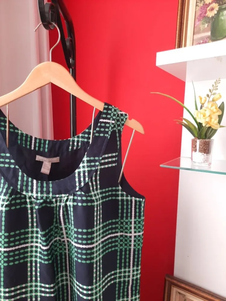 vestido banana republic xadrez m