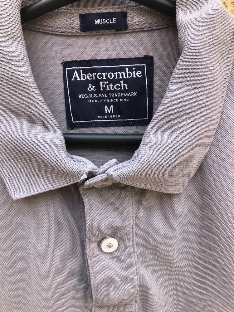 Camisa Polo Cinza Abercrombie