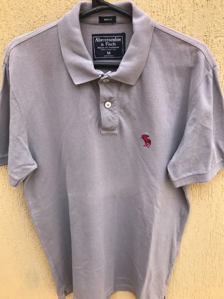 Camisa Polo Cinza Abercrombie
