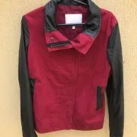 Jaqueta Bomber Vermelha E Preto Marfinno