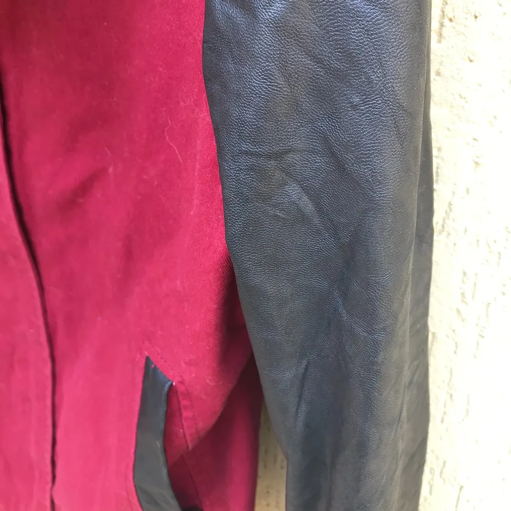 Jaqueta Bomber Vermelha E Preto Marfinno