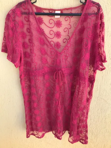 Vestido Saída De Praia Vinho Da Bossa Nossa