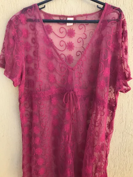 Vestido Saída De Praia Vinho Da Bossa Nossa