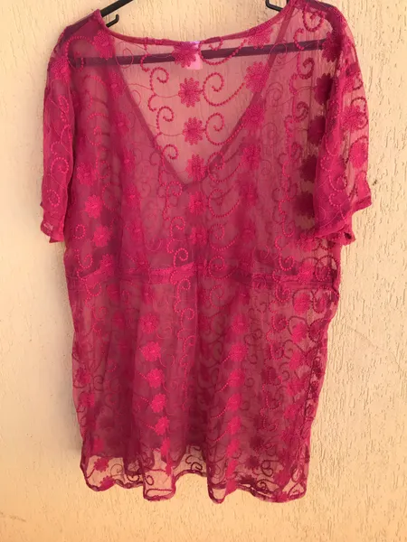 Vestido Saída De Praia Vinho Da Bossa Nossa