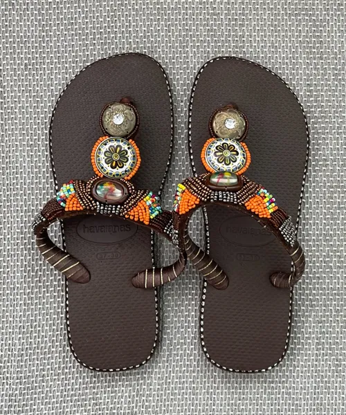Par de chinelos Havaianas lindos personalizados