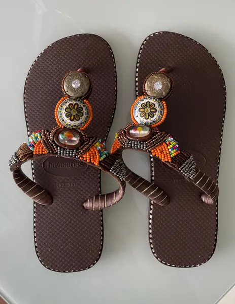 Par de chinelos Havaianas lindos personalizados