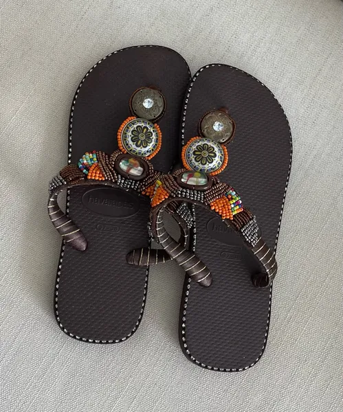 Par de chinelos Havaianas lindos personalizados