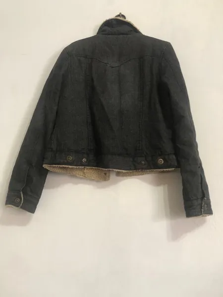jaqueta jeans azul escuro