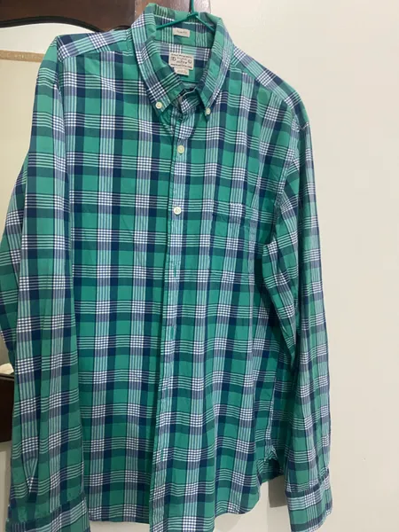 linda camisa em xadrez verde ,marca slim fit