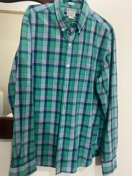 linda camisa em xadrez verde ,marca slim fit
