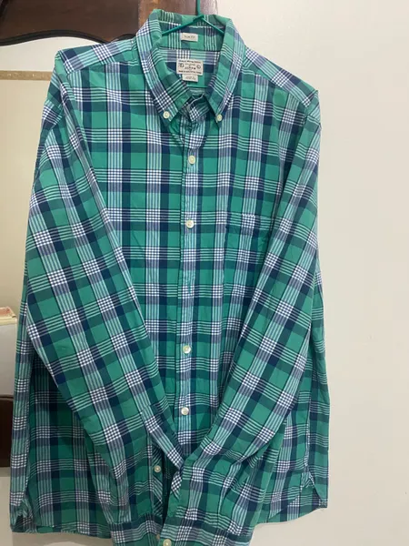 linda camisa em xadrez verde ,marca slim fit
