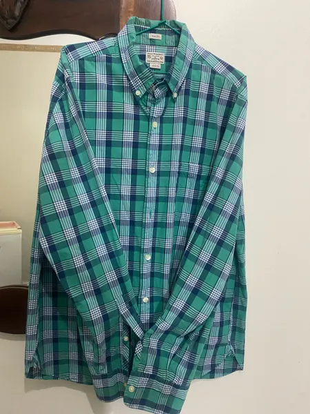 linda camisa em xadrez verde ,marca slim fit