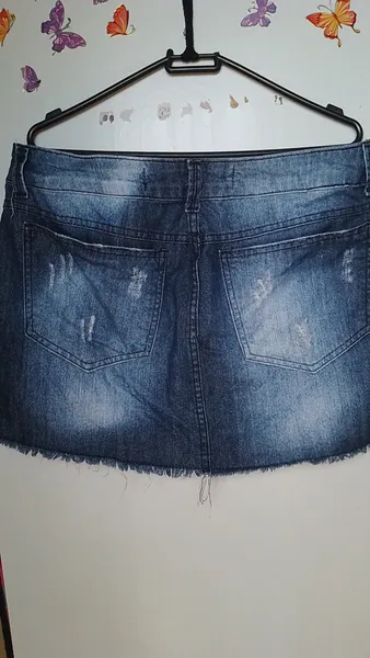 Mini saia jeans Lança Menina