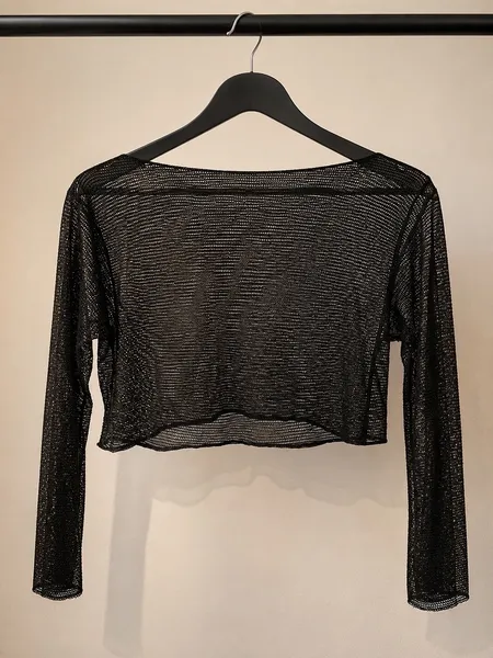 blusa tela preta tranparente