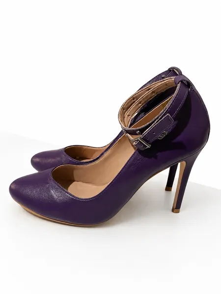 sapato carmen steffens roxo couro legítimo salto alto luxury