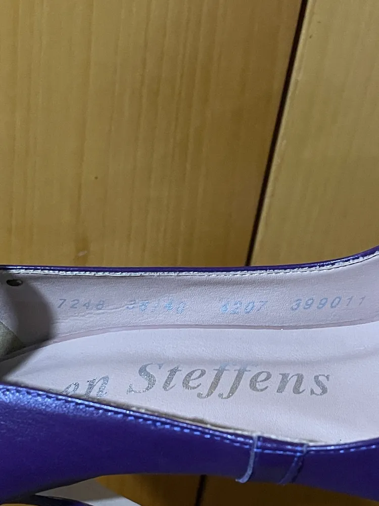sapato carmen steffens roxo couro legítimo salto alto luxury