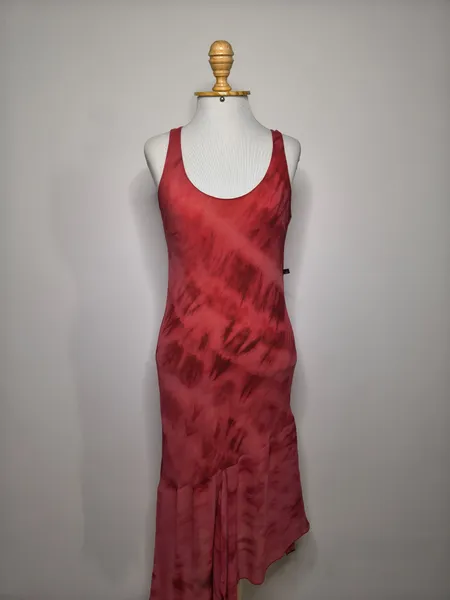 vestido vintage assimétrico