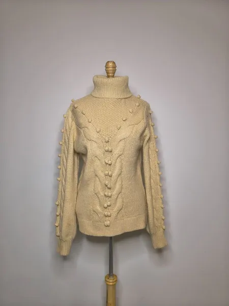BLUSÃO TRICOT amarelo manteiga