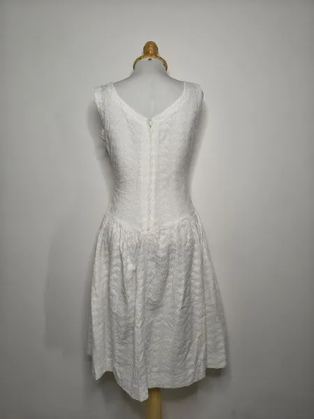 vestido laise branco vintage 38