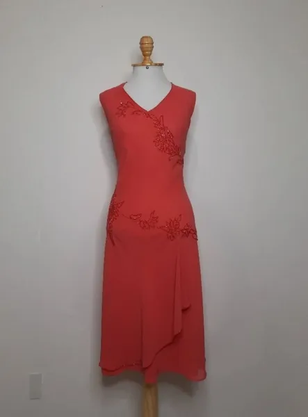 vestido vintage coral G