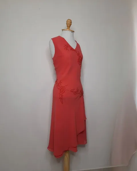 vestido vintage coral G