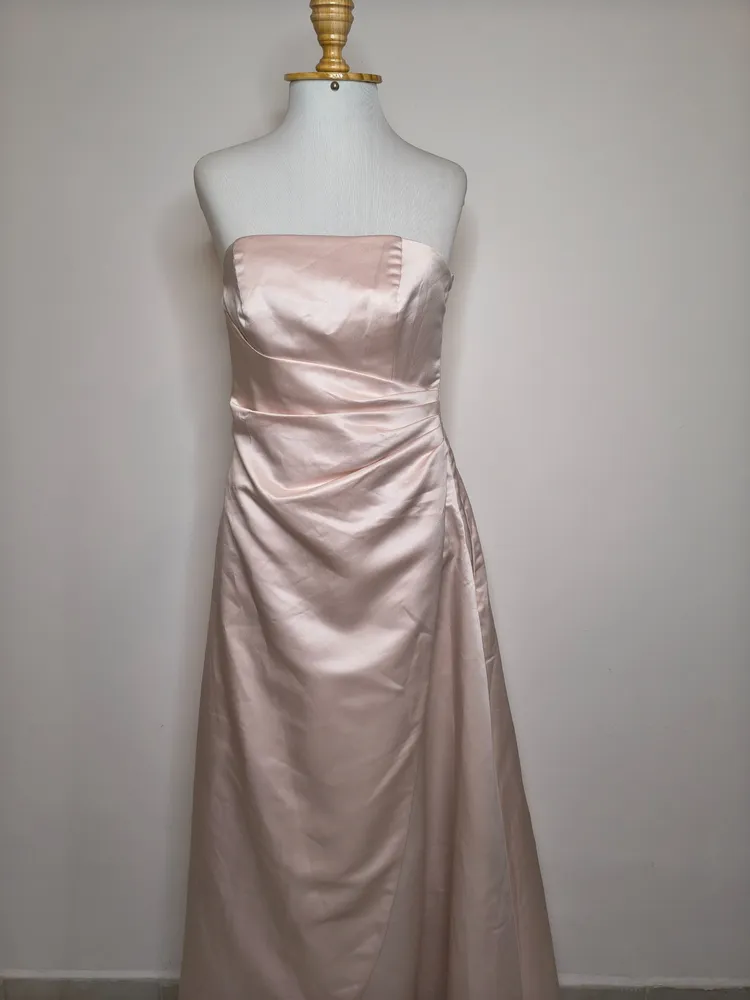 vestido noiva cetim champagne