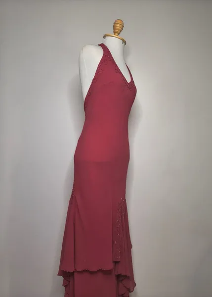 vestido vintage rosa queimado