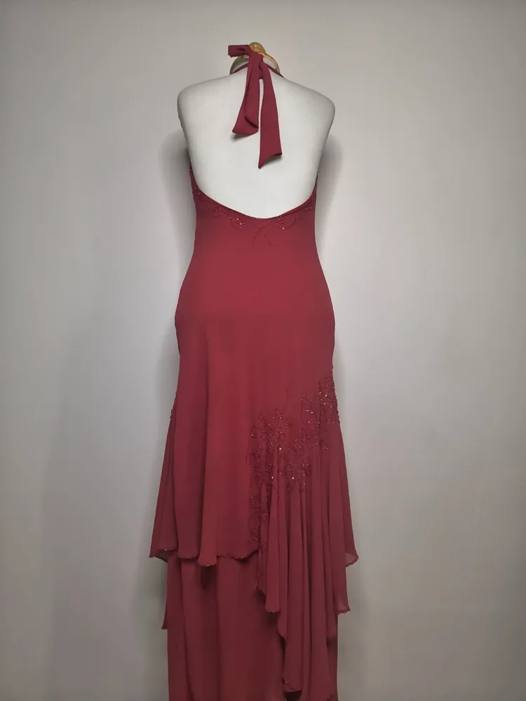vestido vintage rosa queimado