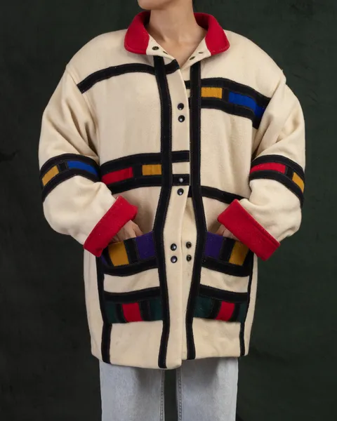 Casaco de lã Mondrian