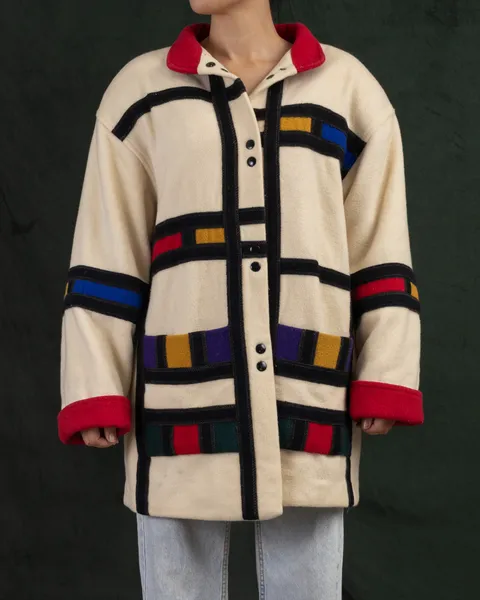 Casaco de lã Mondrian