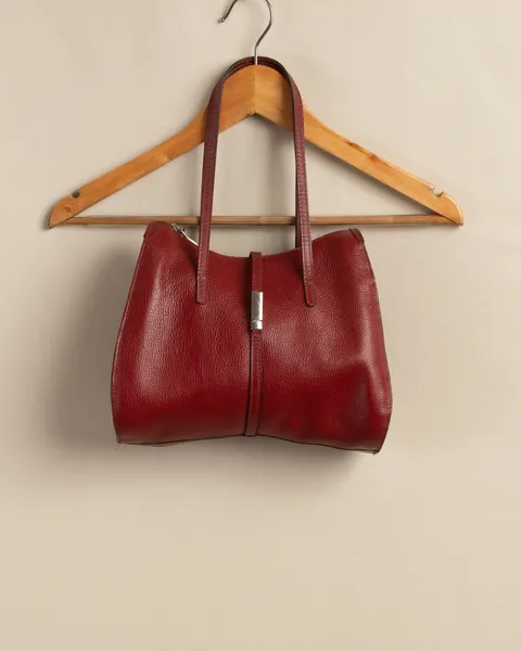 Bolsa de couro burgundy