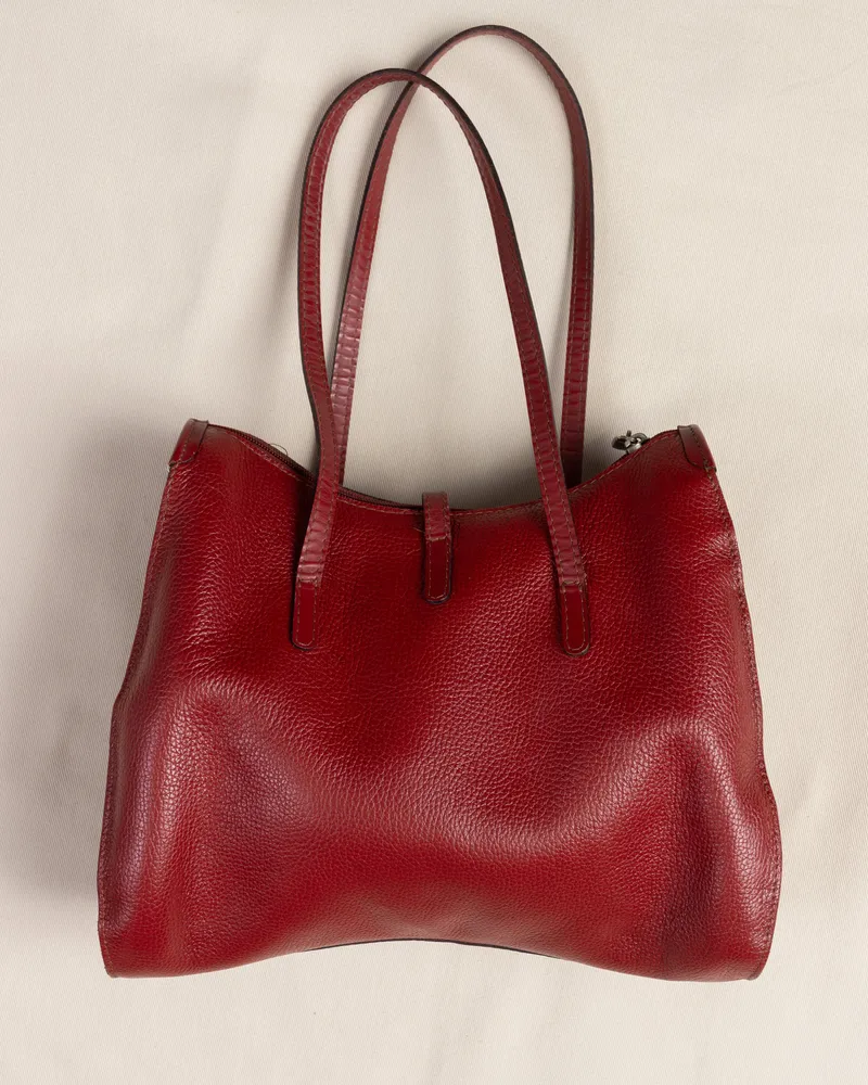 Bolsa de couro burgundy