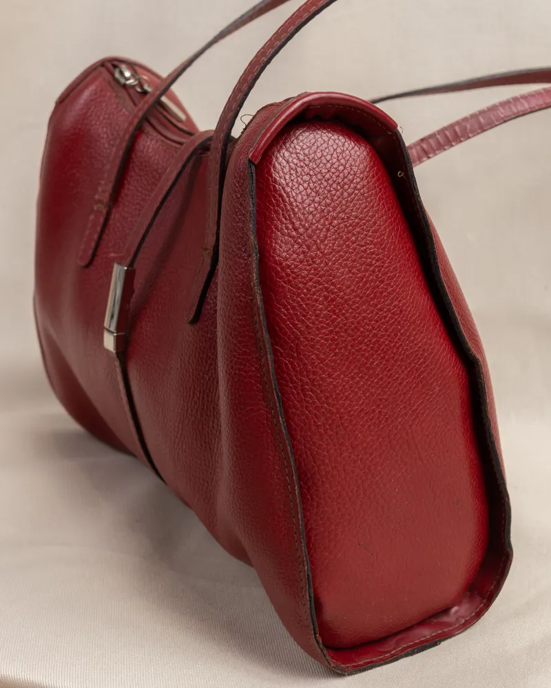 Bolsa de couro burgundy