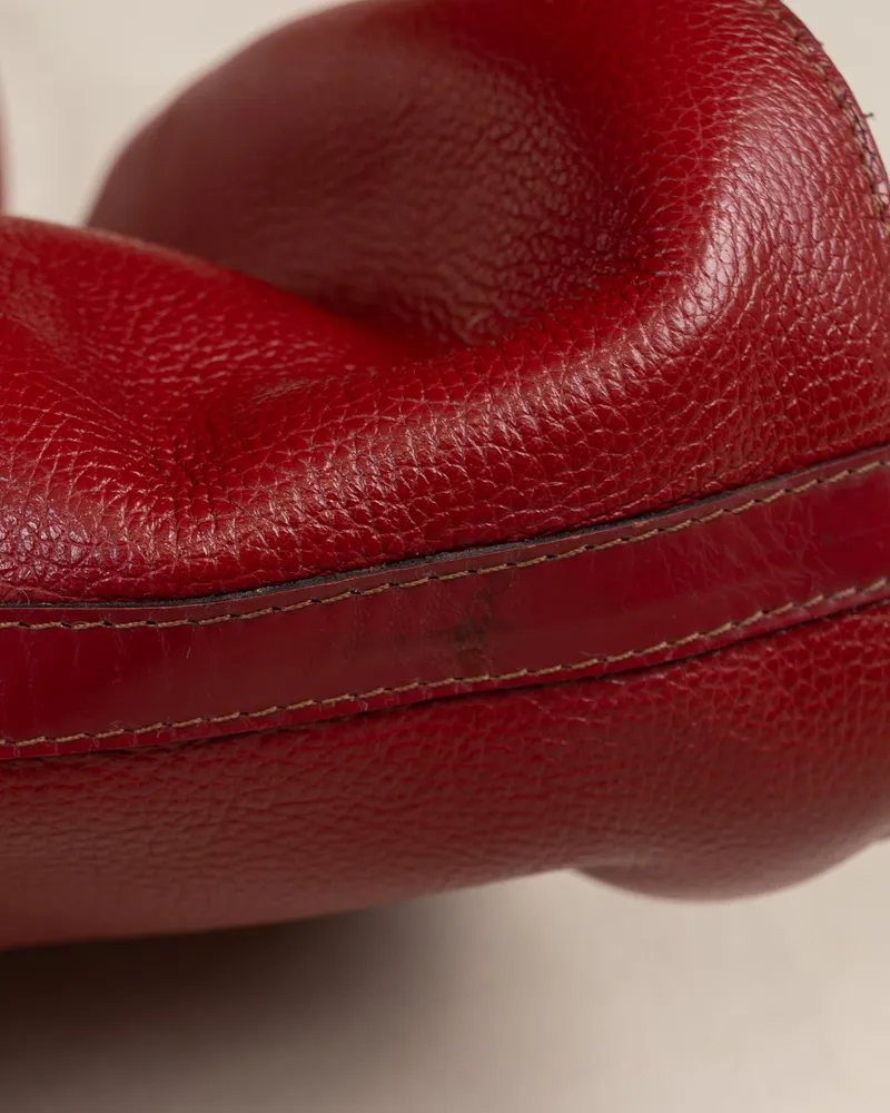 Bolsa de couro burgundy