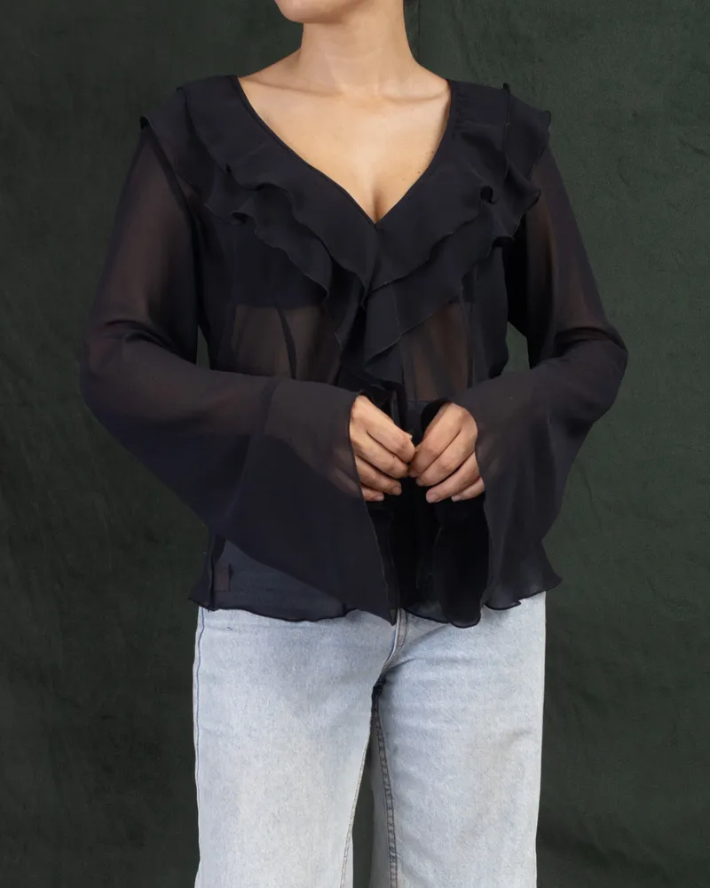 Blusa chiffon 2000s
