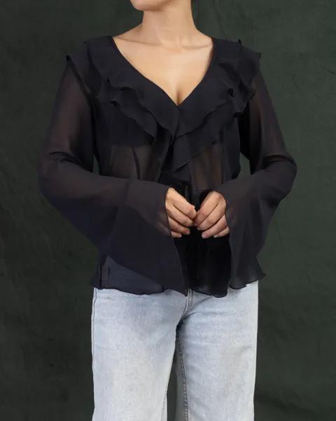 Blusa chiffon 2000s