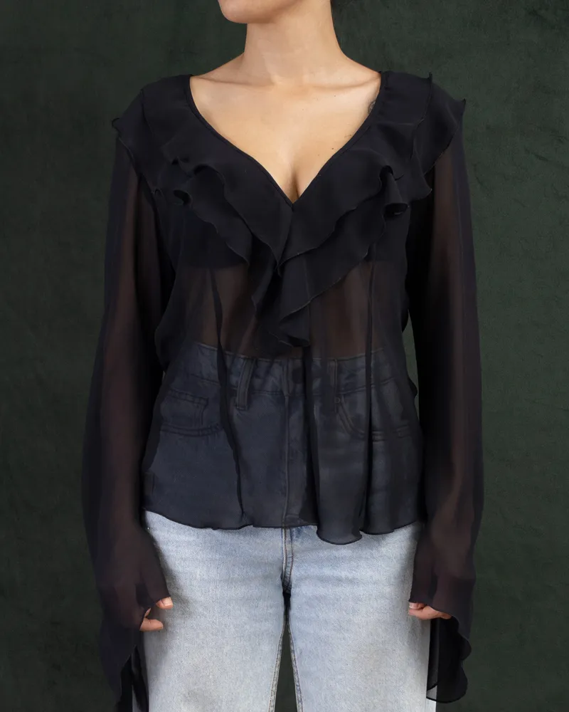 Blusa chiffon 2000s
