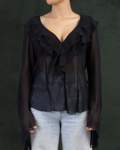 Blusa chiffon 2000s