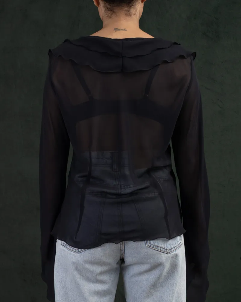 Blusa chiffon 2000s