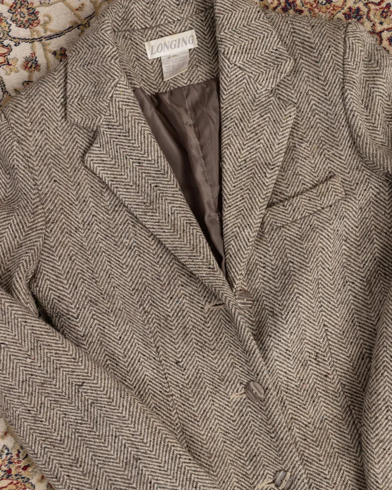 Blazer vintage de lã